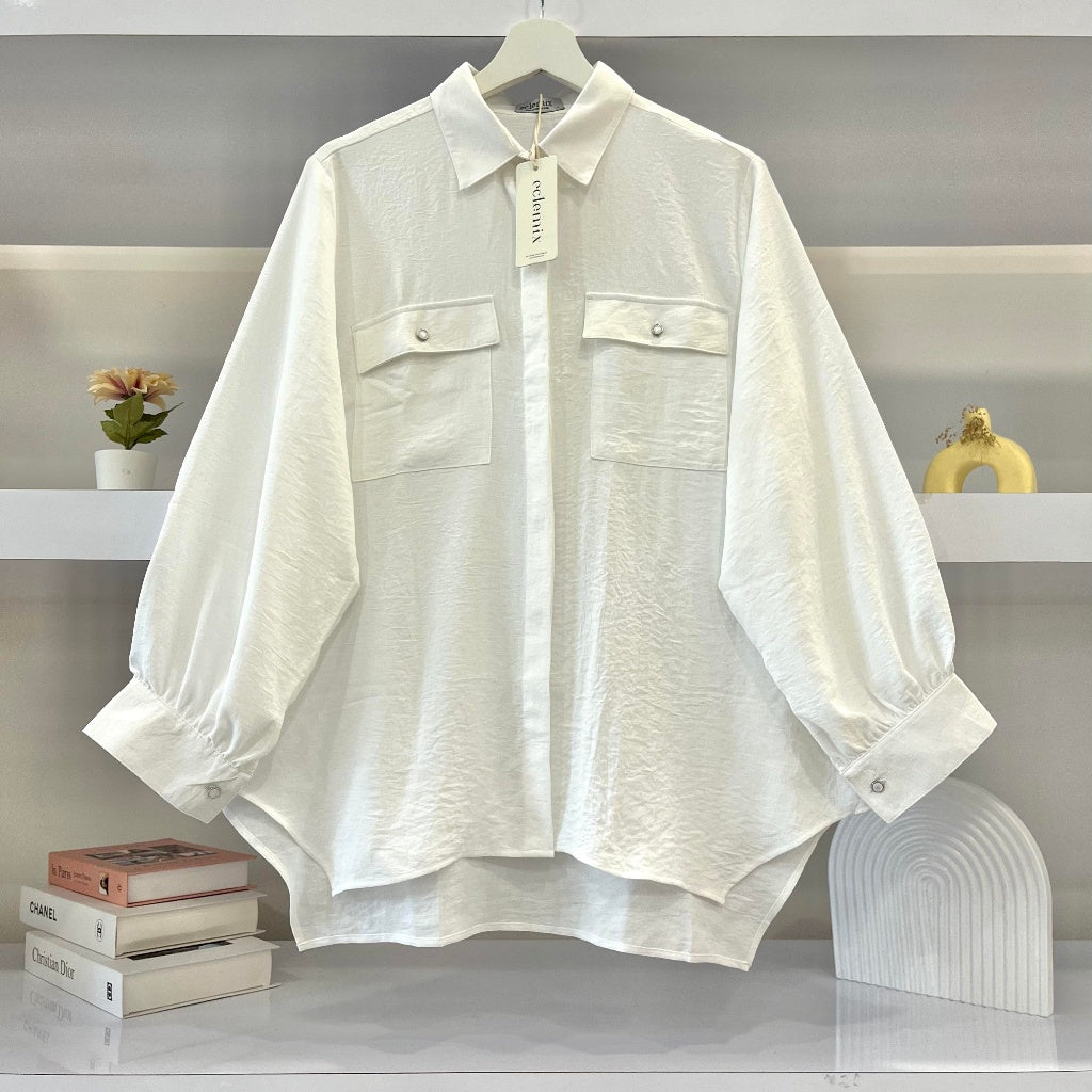 Image of Eclemix Top Niki |Atasan Kemeja Wanita Daily Basic Polos